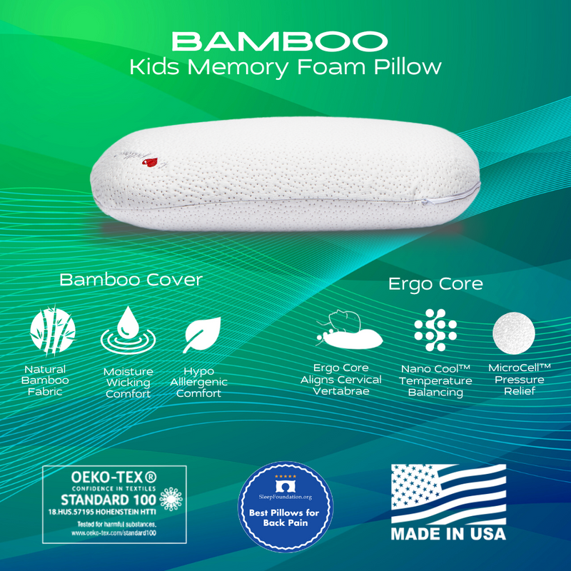 Bamboo KIDS Memory Foam Pillow