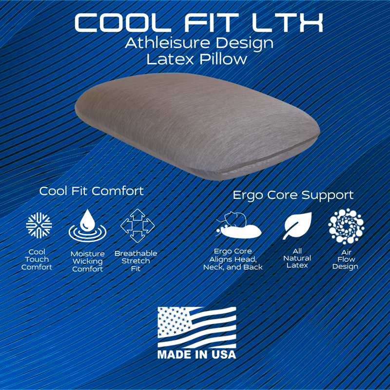 Cool Fit Latex Pillow (4 Color Options)