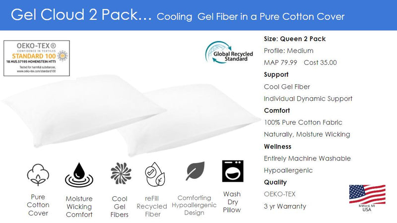 Gel Cloud Down Alternative Pillow (2-Pack)