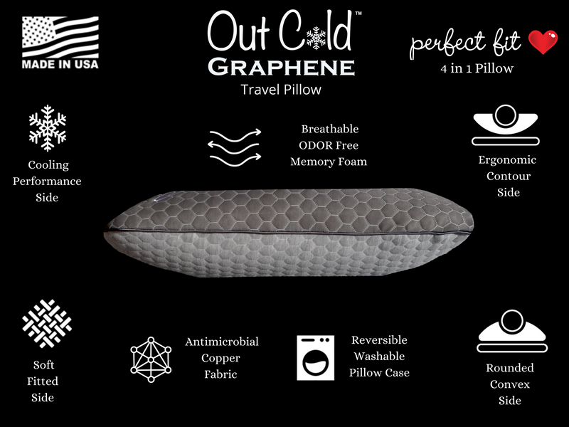 Out Cold Graphene Travel Pillow & Blanket Bundle